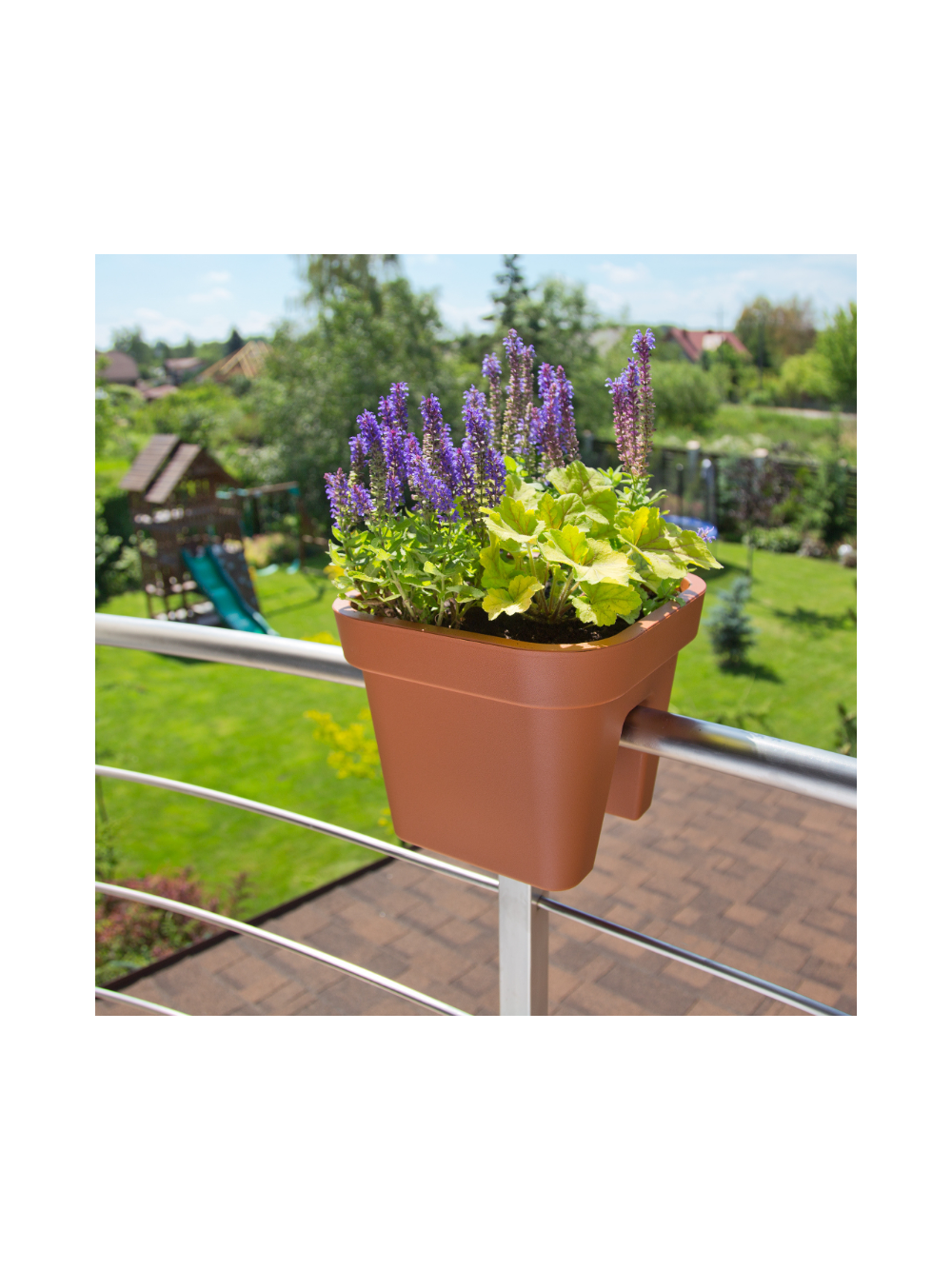 Donica balustradowa LOBELIA 450x290 - ceglasty