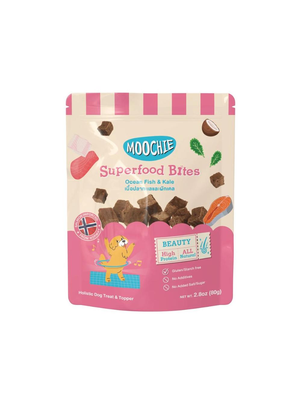MOOCHIE Superfood Bites Ocean Fish & Kale 40g smakołyki dla psa