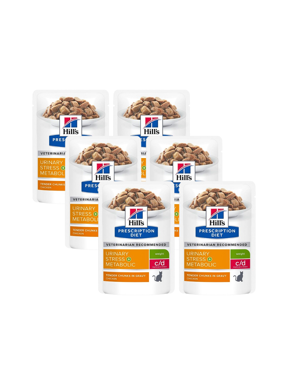 HILL'S PD Prescription Diet Feline c/d Urinary Stress + Metabolic Kurczak 6x85g saszetka