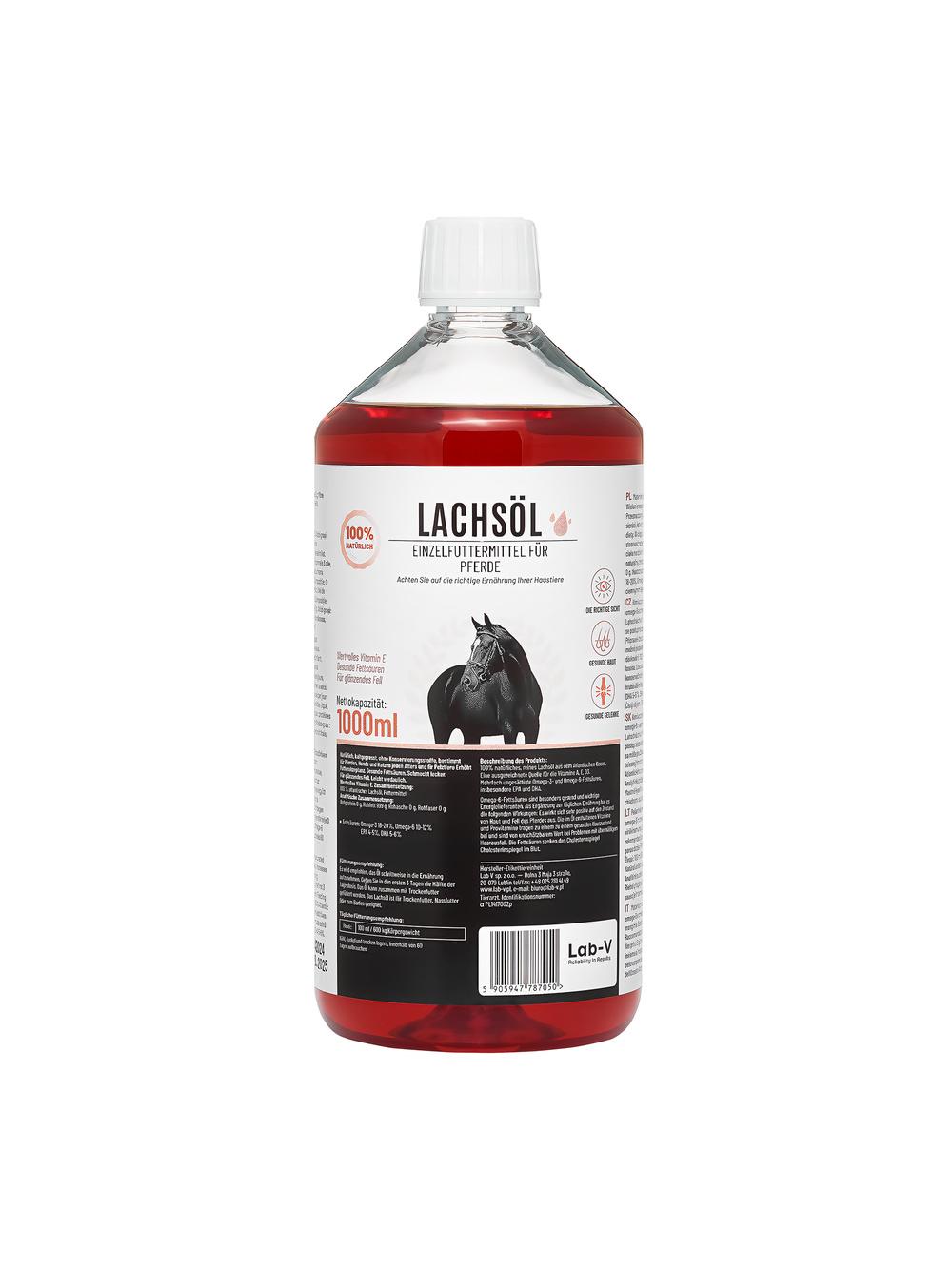 Lab-v Salmon Oil – 100% olej z łososia atlantyckiego dla koni 1000 ml