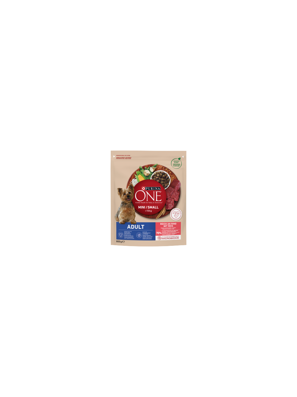 PURINA ONE Mini Adult Wołowina, ryż - sucha karma dla psa - 800g