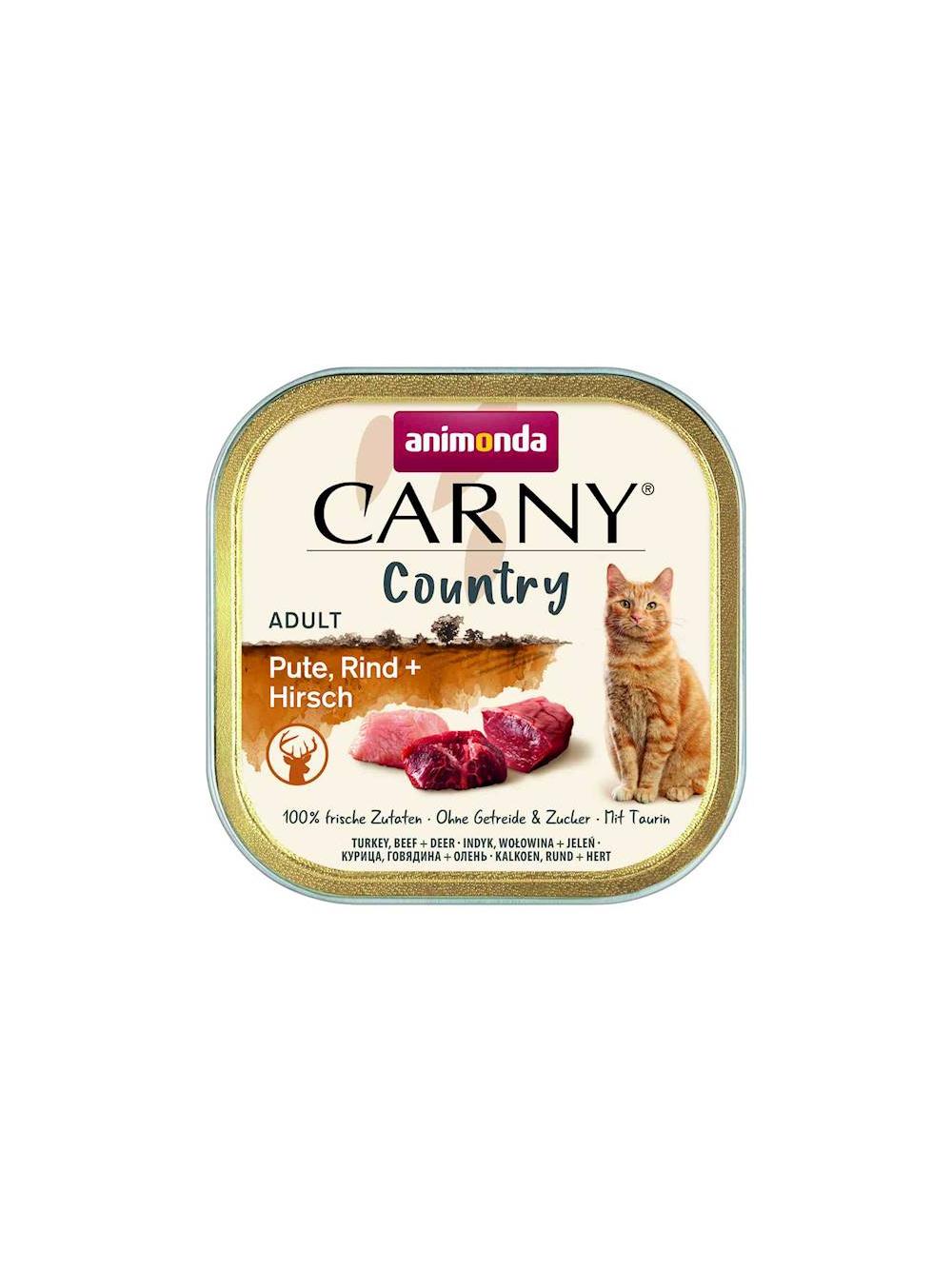 ANIMONDA Carny Country Adult Indyk, Wołowina i Jeleń 16x100g
