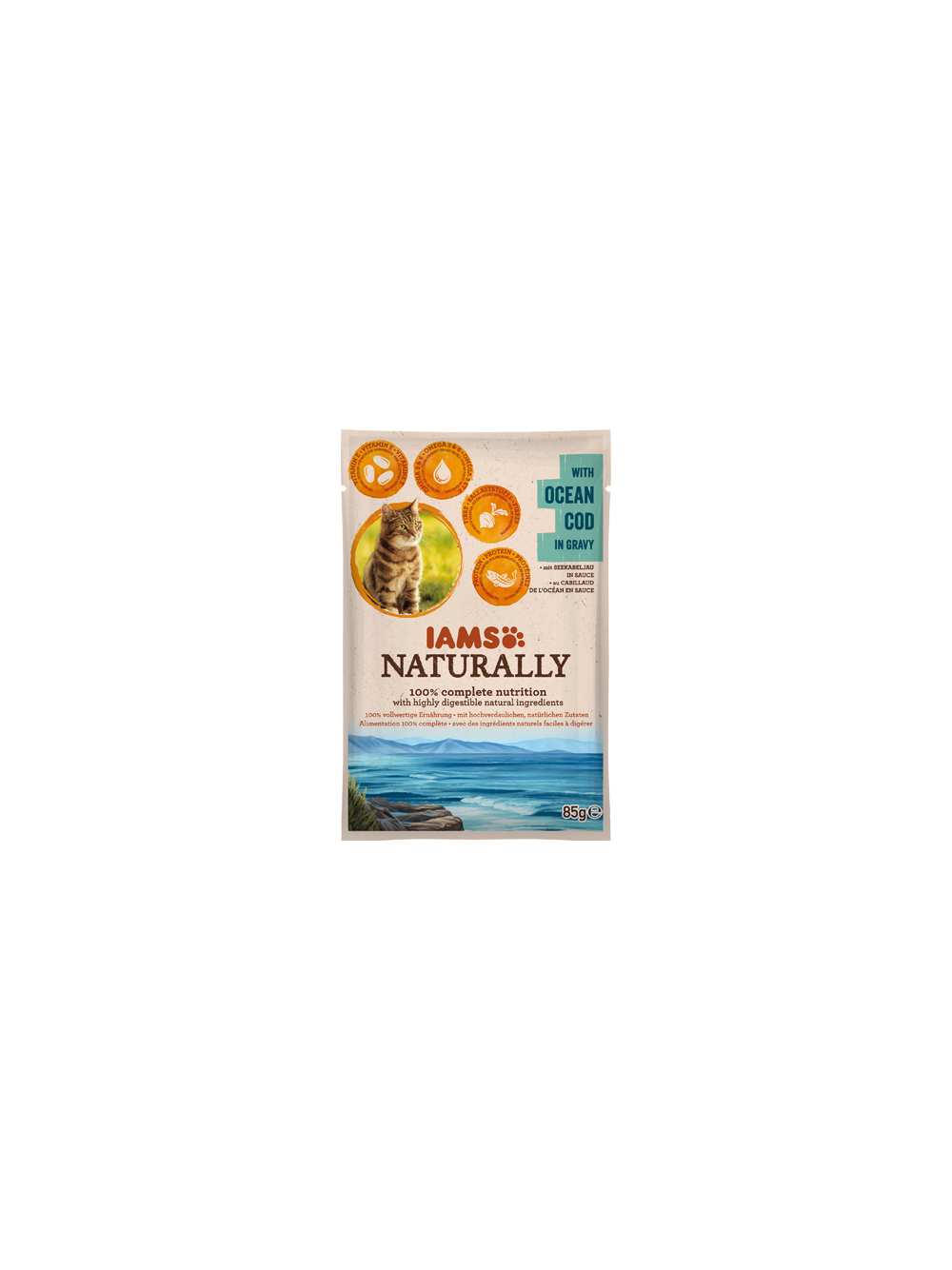 IAMS - Naturally Z dorszem oceanicznym w sosie 24x85g