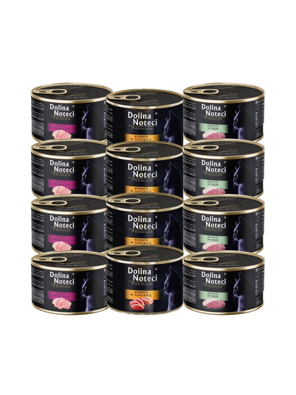 Dolina Noteci Premium  dla kota MIX DROBIOWYCH SMAKÓW 12x185g