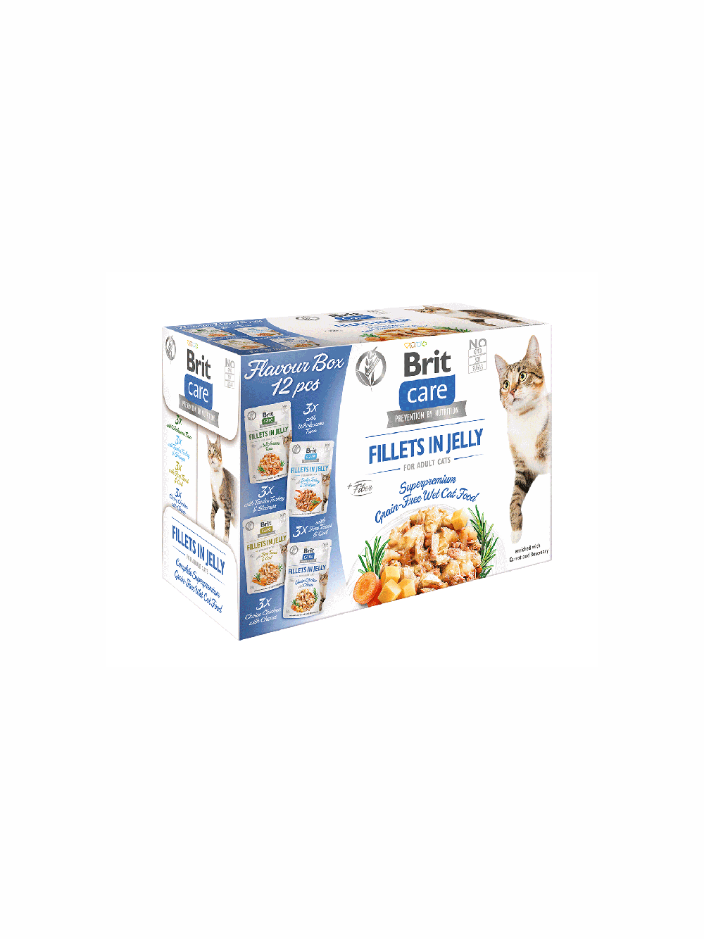 BRIT CARE Cat Fillets in Jelly mix 12x85g