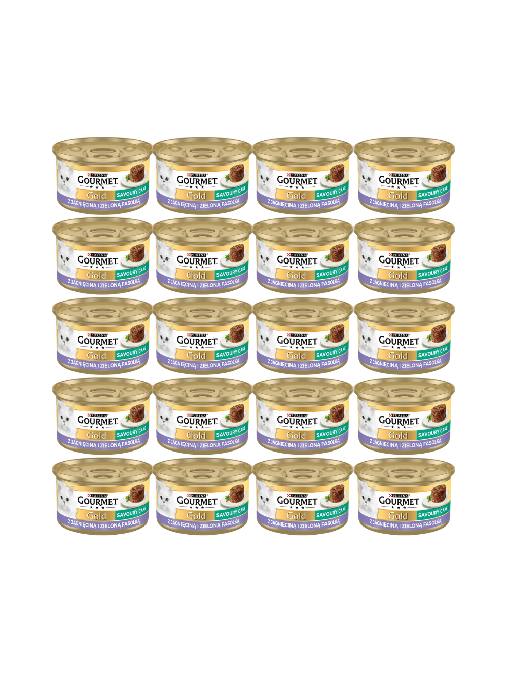 Purina Gourmet Gold Savoury Cake z jagnięciną i zieloną fasolką 72x85g