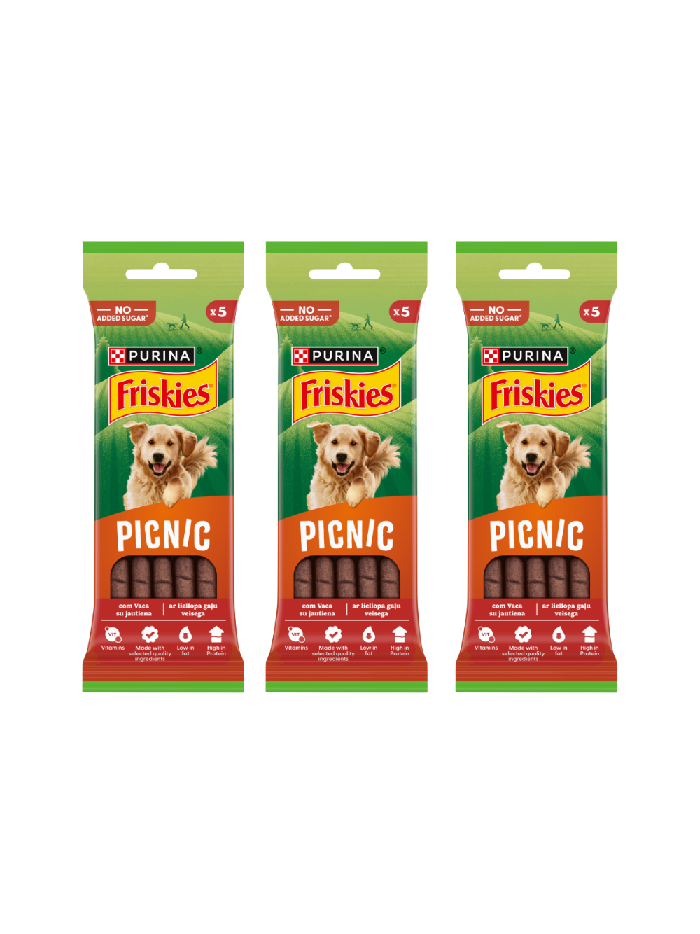 Friskies Picnic dla dorosłych psów z wołowiną 3x42g (5 sztuk)
