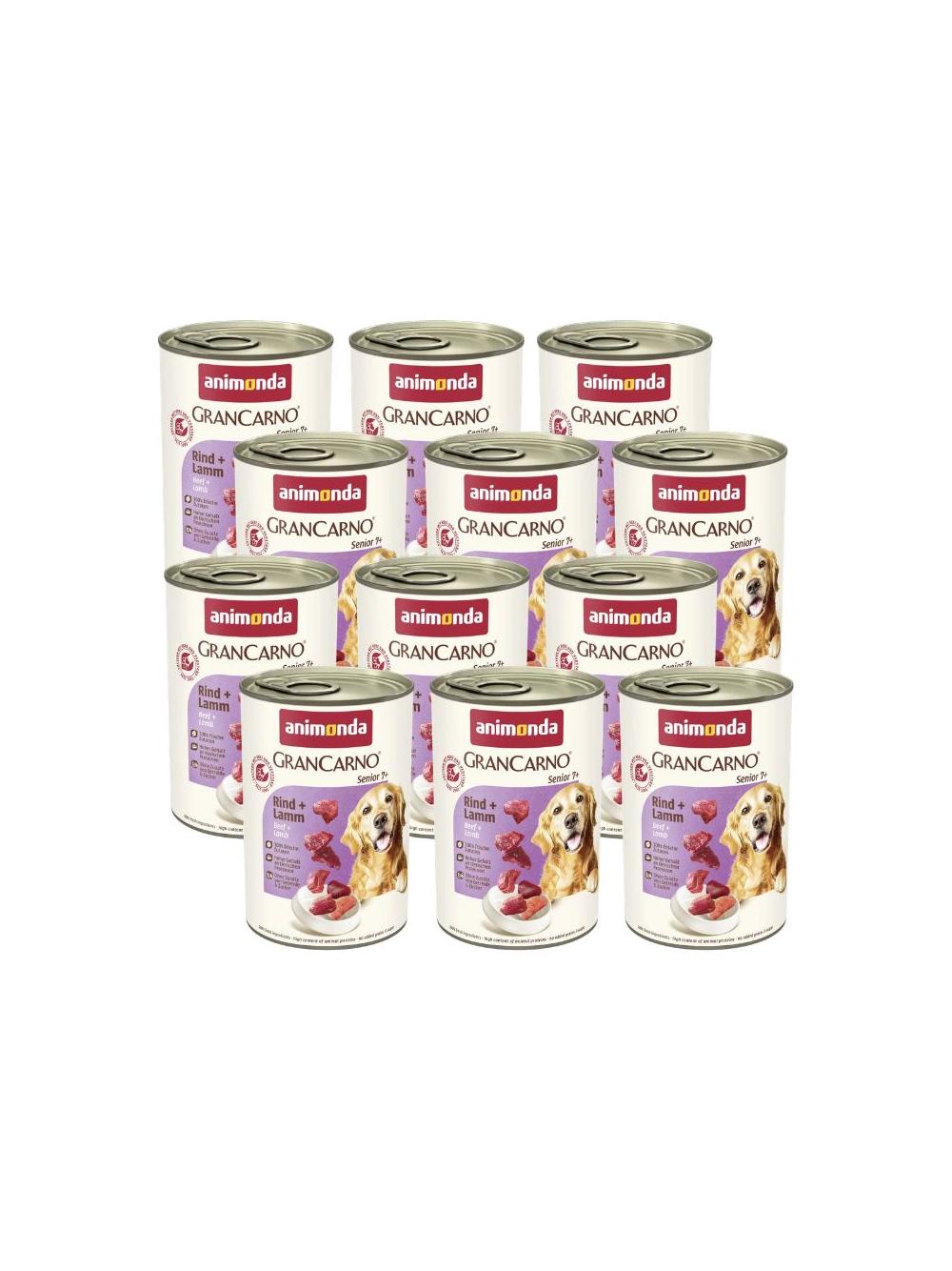 ANIMONDA GranCarno Senior smak:  Wołowina i jagnięcina  12 x 400g