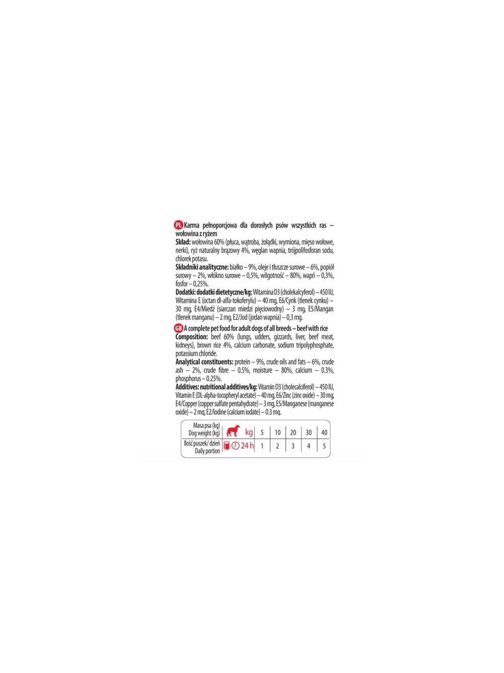 Dolina Noteci Premium Pure Wołowina z ryżem brązowym 800g