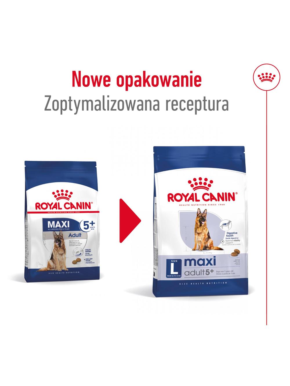 ROYAL CANIN Maxi Adult 5+ 15kg karma sucha dla psów starszych, od 5 do 8 roku życia, ras dużych / Opakowanie uszkodzone (8768,8995)!!!