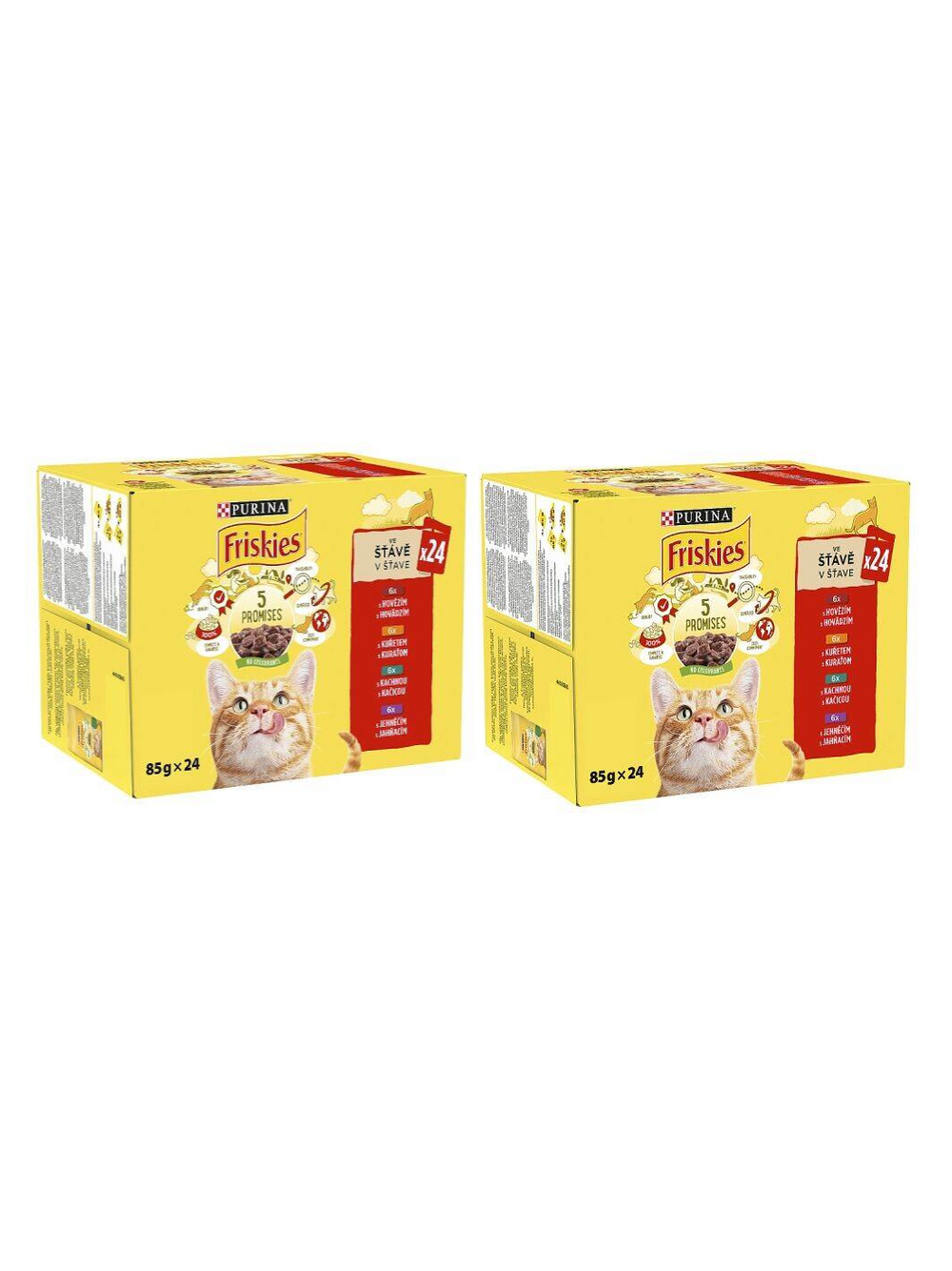 PURINA Friskies Cat mięso w sosie MIX smaków 48x85g