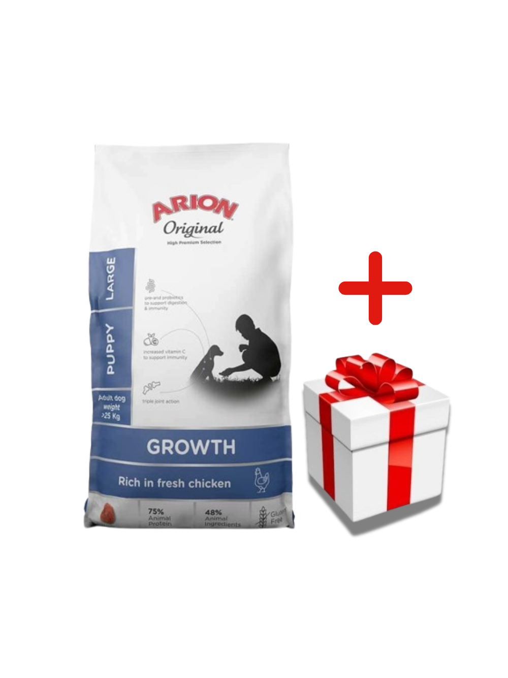 ARION Original Growth Chicken Puppy Large 12kg + 	NIESPODZIANKA DLA PSA