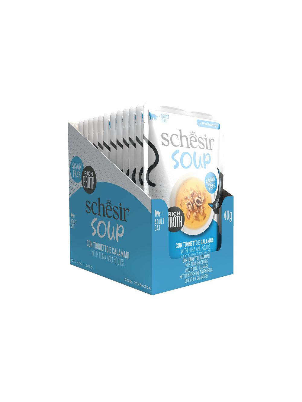 Schesir Soup tuńczyk z kalmarami 40g saszetka