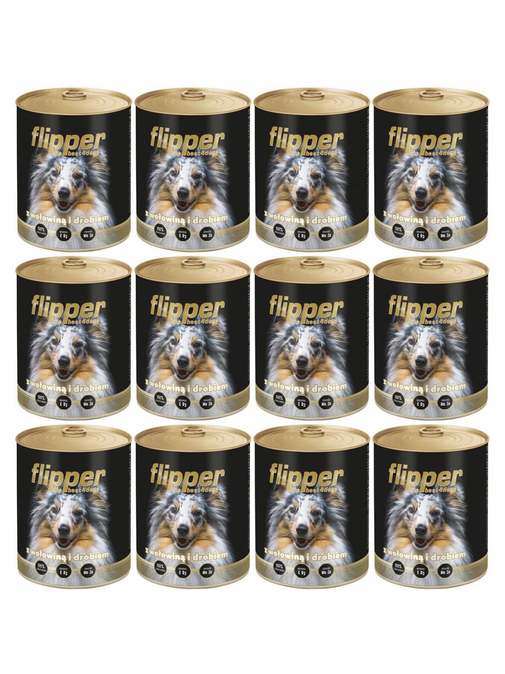 Dolina Noteci Flipper z wołowiną i drobiem 12x400g