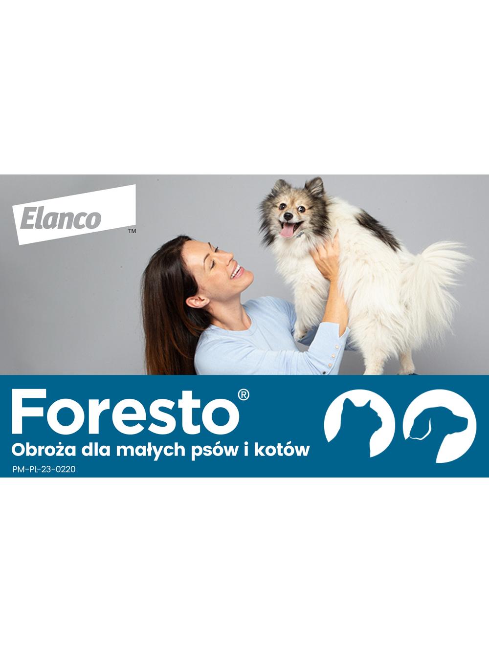 ELANCO Foresto Obroża dla kotów i psów poniżej 8kg+TRIXIE Szczypce do usuwania kleszczy 9cm