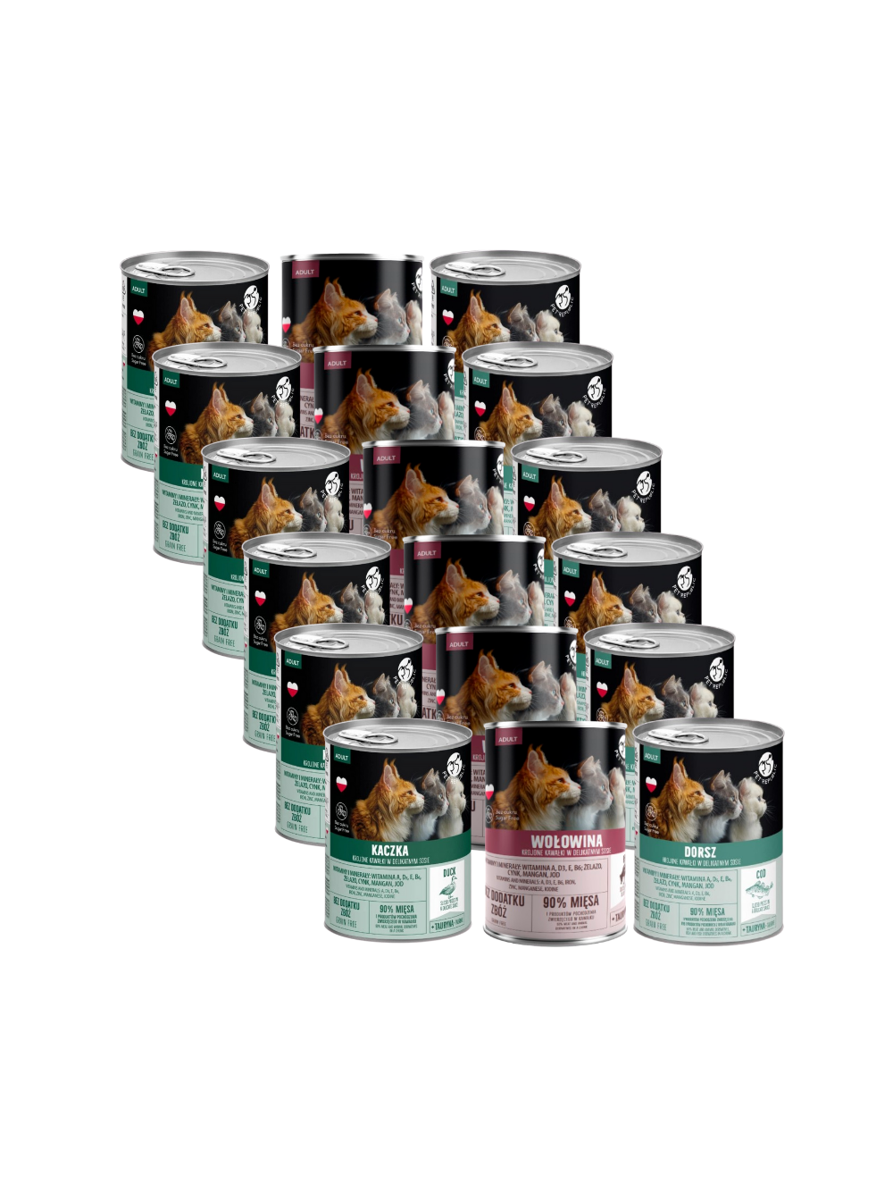 PetRepublic kawałki w sosie Mix Smaków 18x400g dla kota