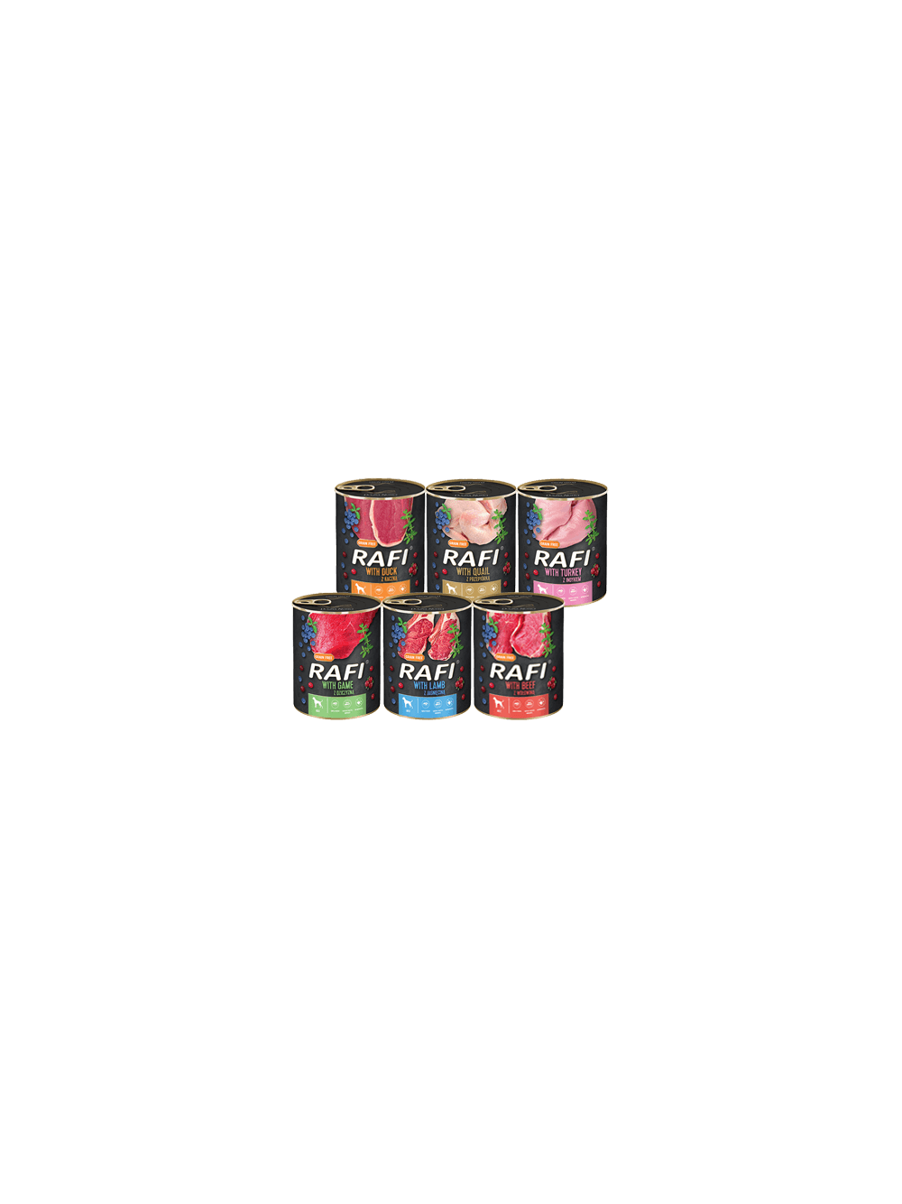 DOLINA NOTECI Rafi dla psa mix smaków 24x800g