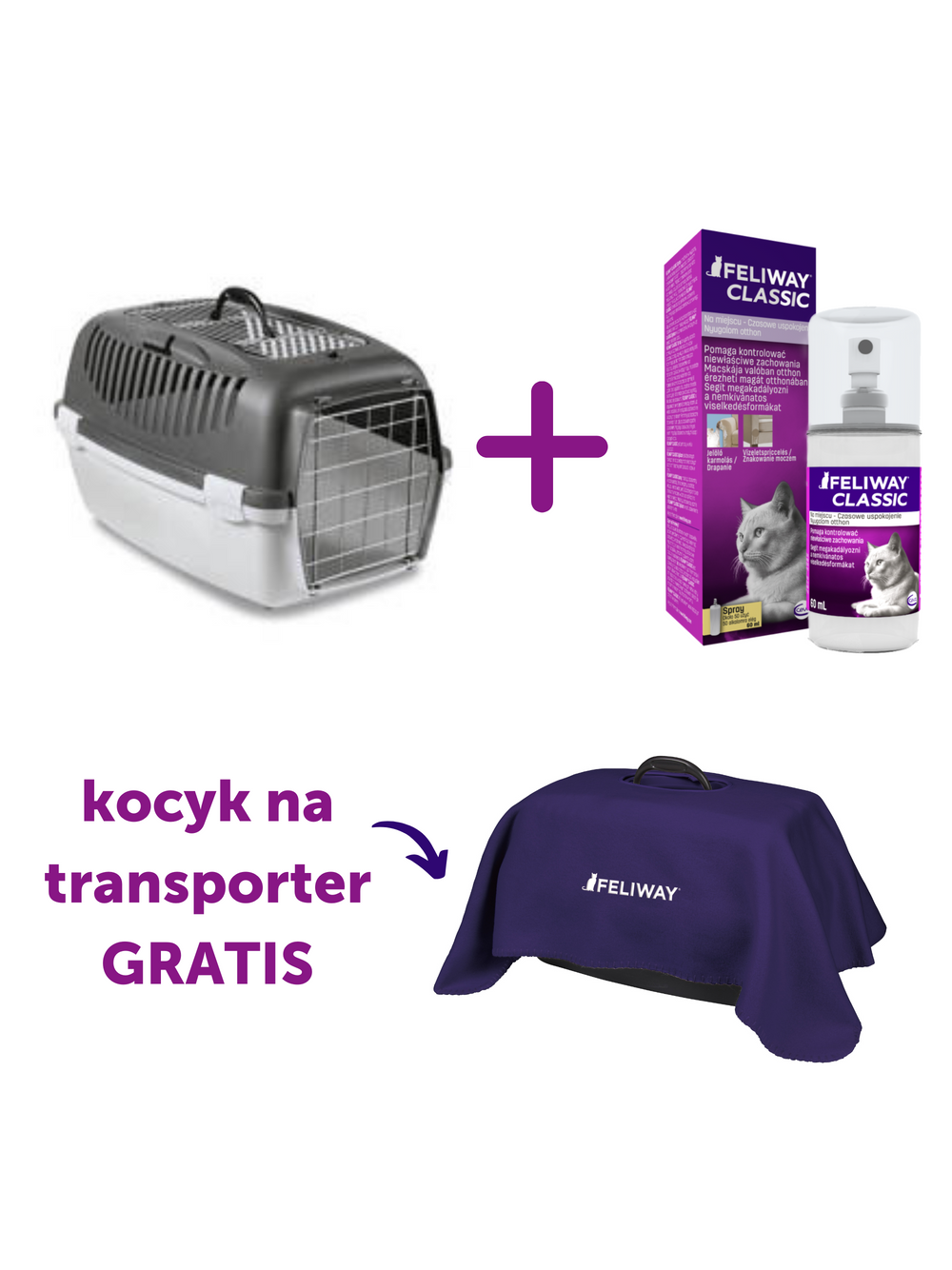 ZOLUX Transporter GULLIVER 3 z metalowymi drzwiczkami ciemnoszary + Feliway Spray 60ml + kocyk GRATIS!