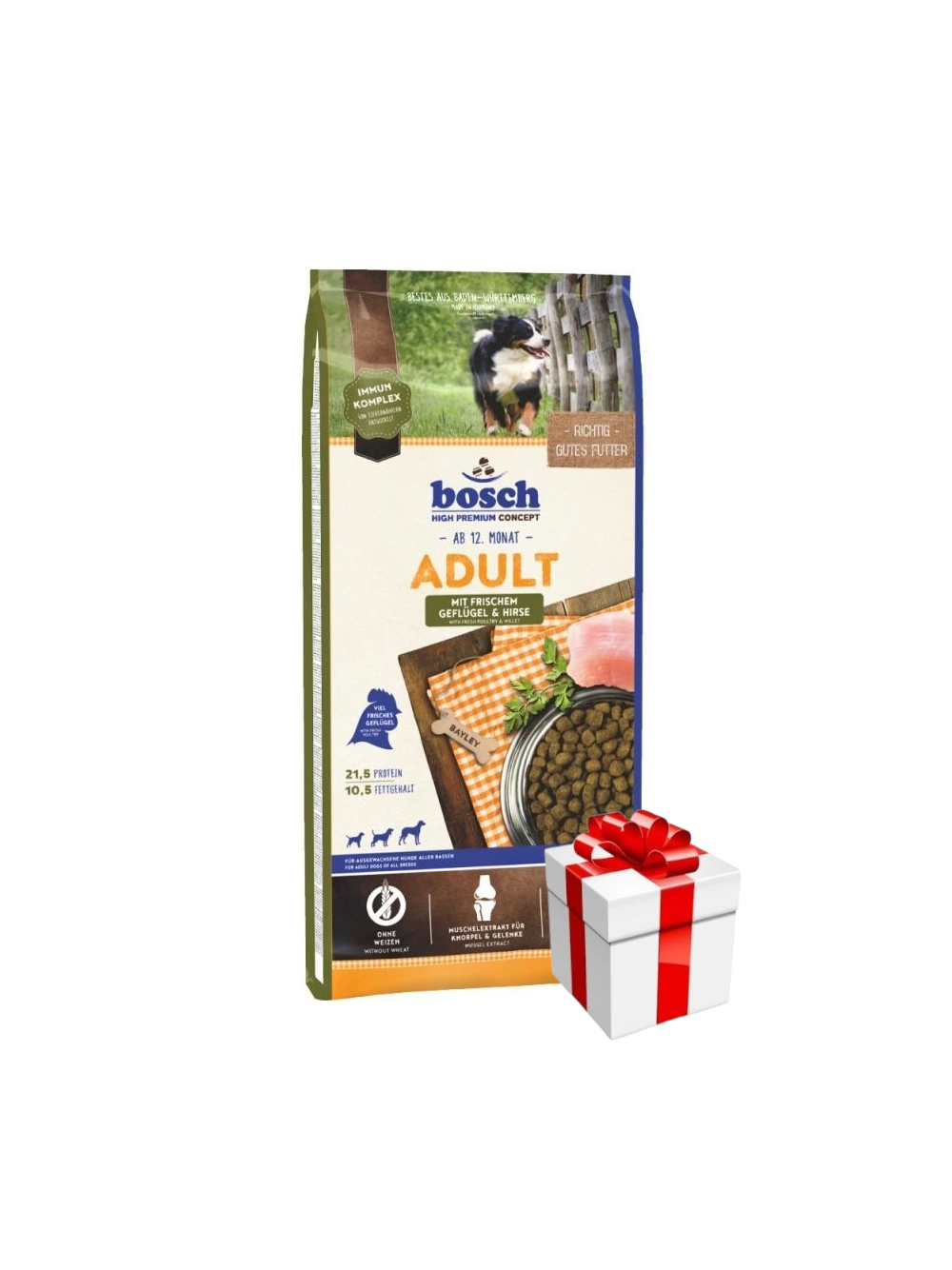 Bosch Adult Poultry & Millet, drób i proso (nowa receptura) 15kg + Niespodzianka dla psa GRATIS