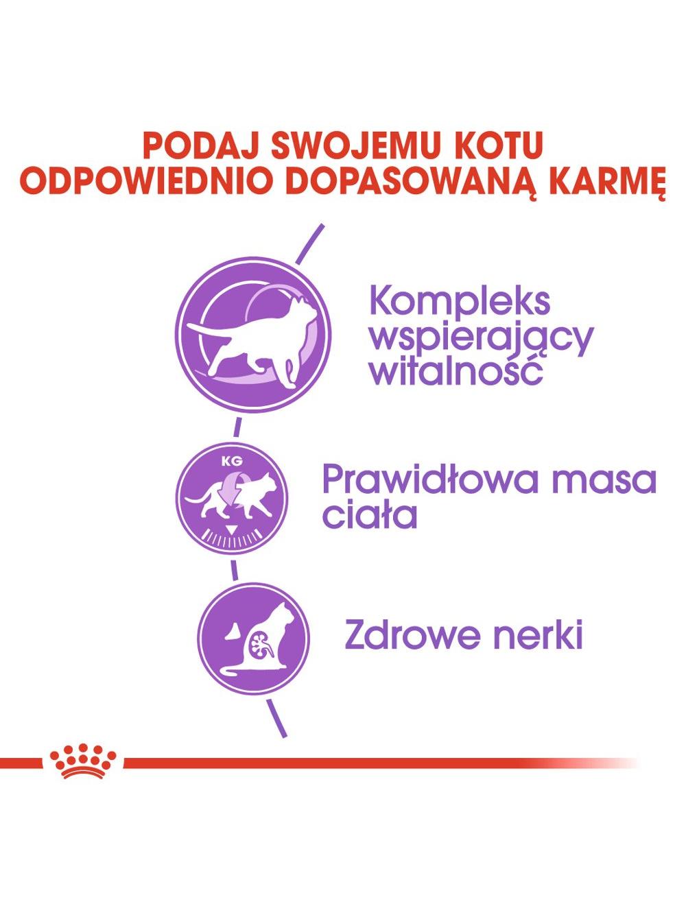 ROYAL CANIN  Sterilised +7 400g karma sucha dla kotów dorosłych, od 7 do 12 roku życia życia, sterylizowanych