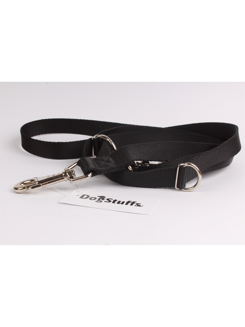 DogStuffs Smycz Regulowana – Czarna 15mm/220cm