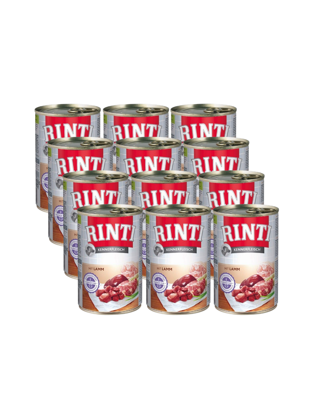 Rinti Kennerfleisch karma mokra dla psa - jagnięcina 12x400g