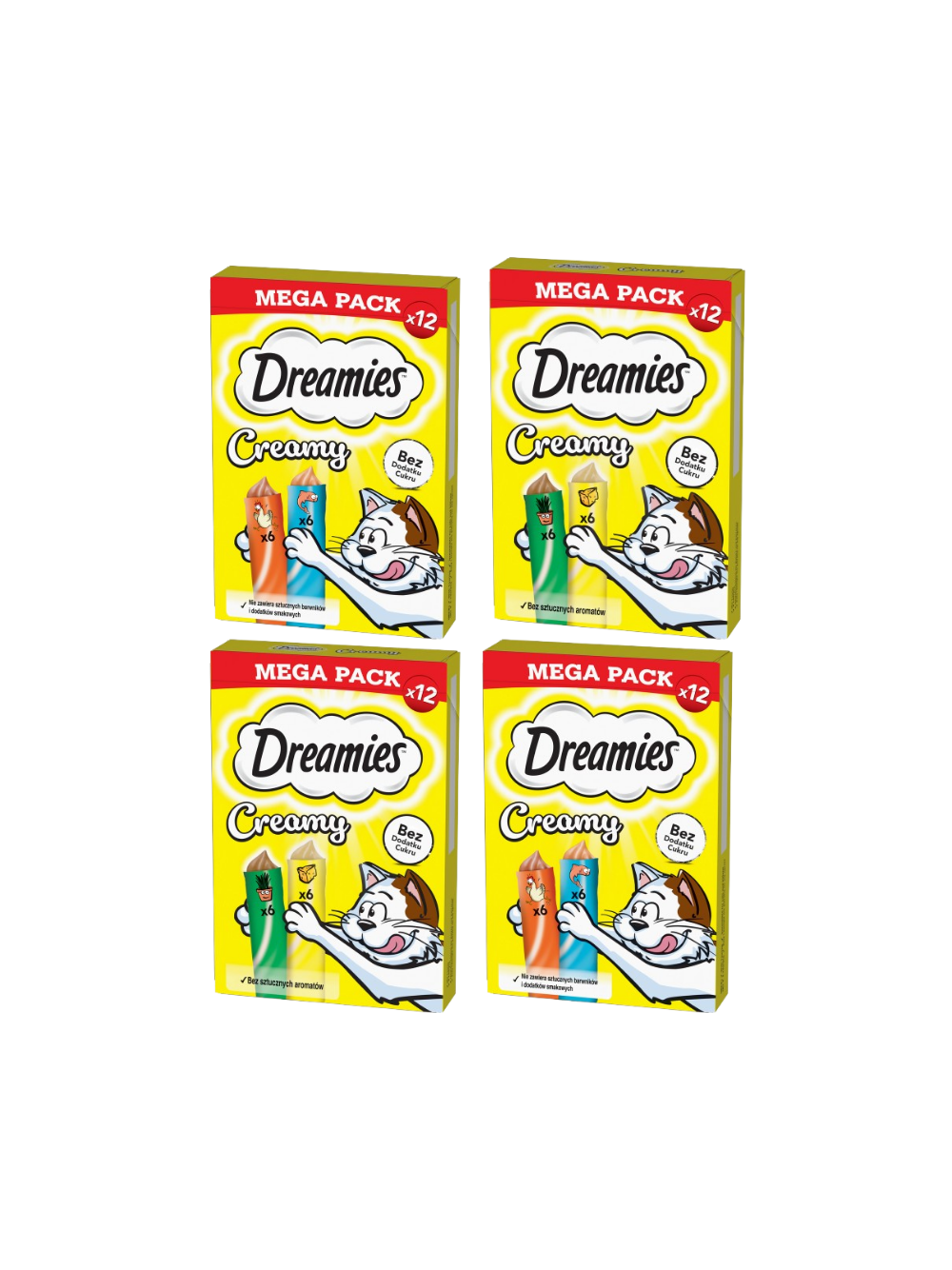 DREAMIES Creamy Mix Smaków 4x(12x10g)