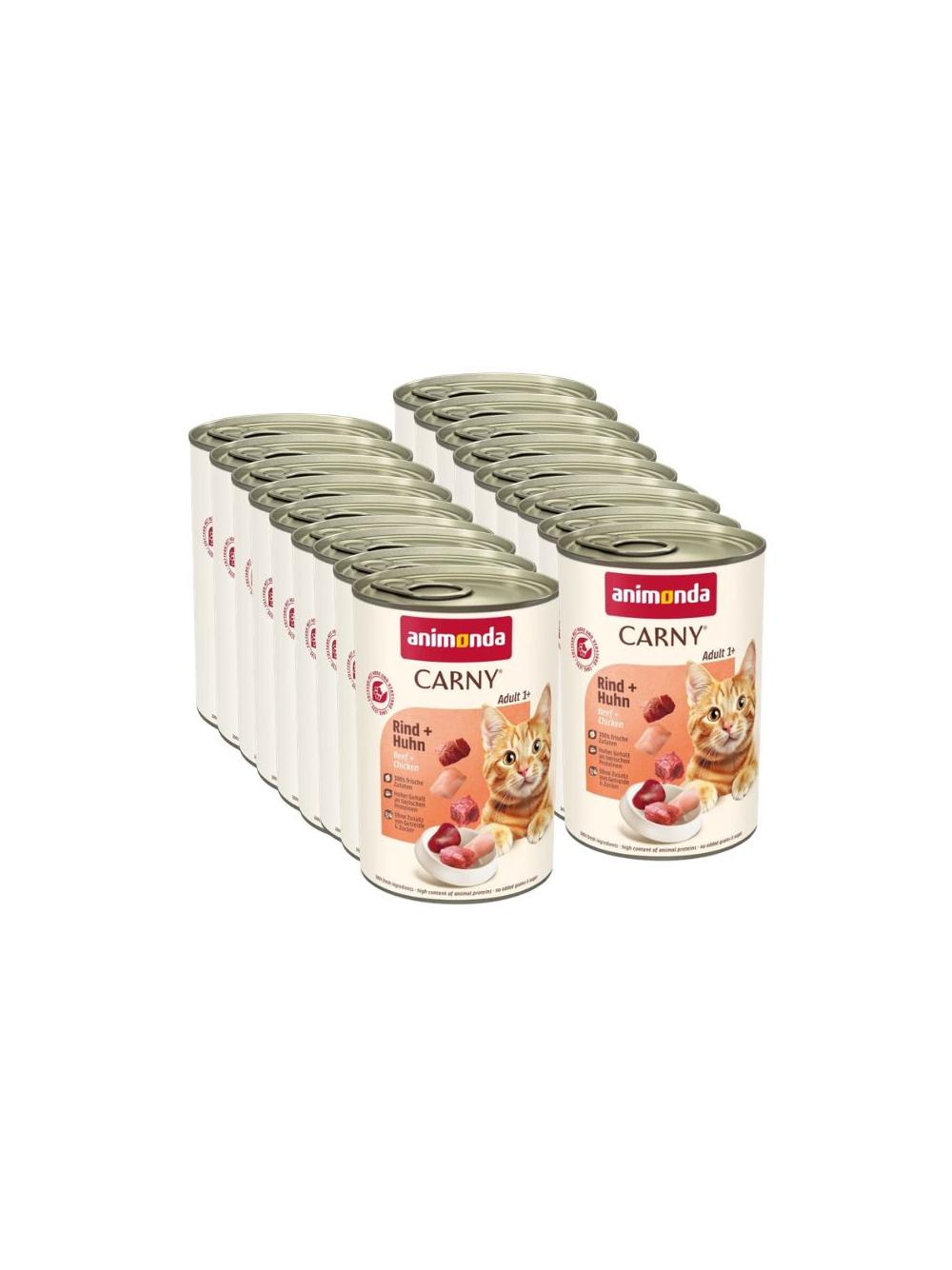 ANIMONDA Cat Carny Adult smak: wołowina i kurczak 18x400g