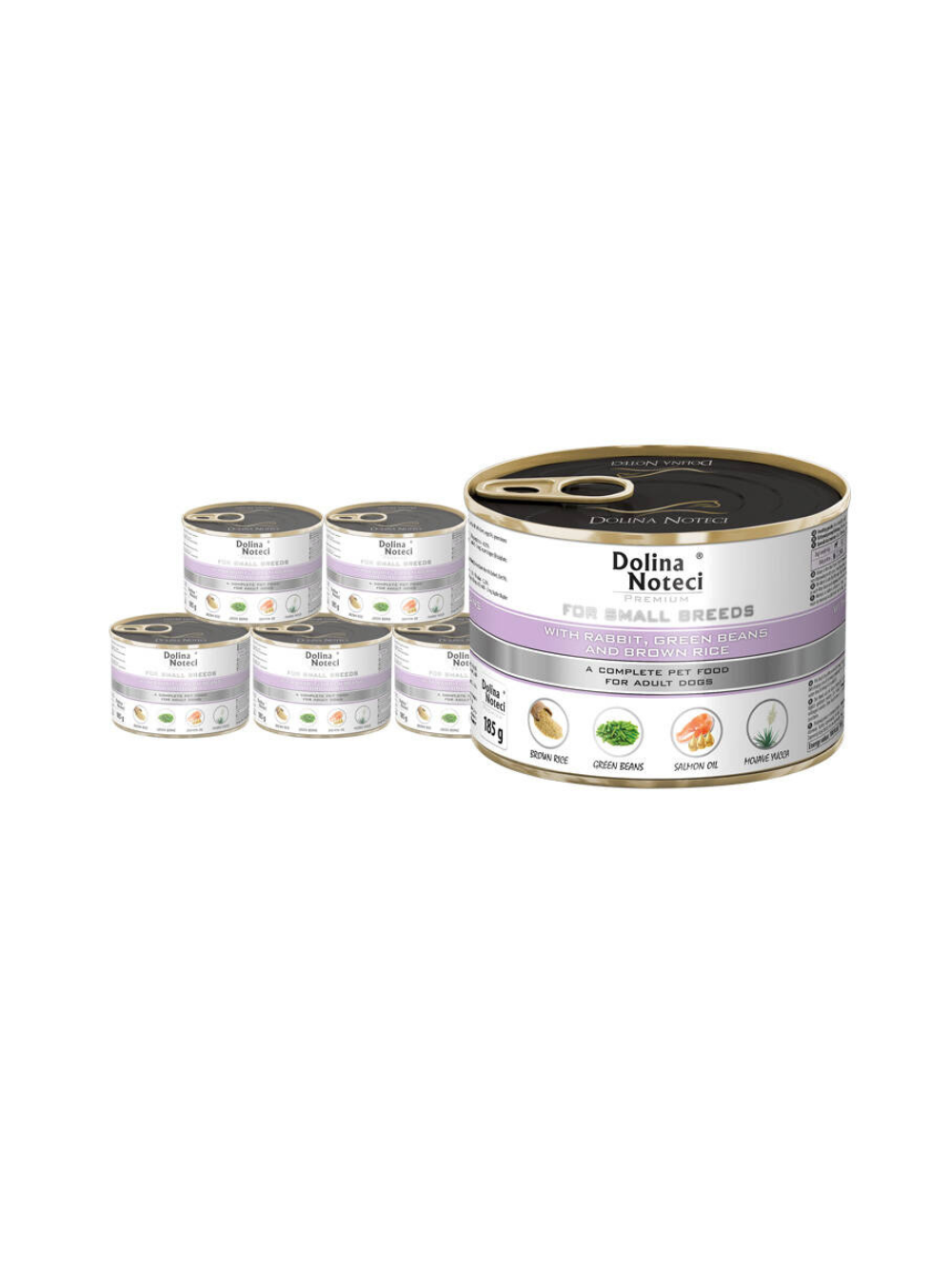 Dolina Noteci PREMIUM dla psów małych ras z królikiem, fasolką i ryżem 12x185g