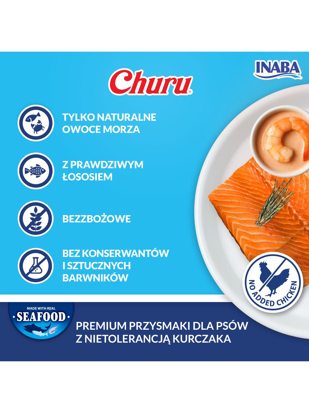 INABA Dog Churu (fish based) salmon, shrimp 4x14g (56g)