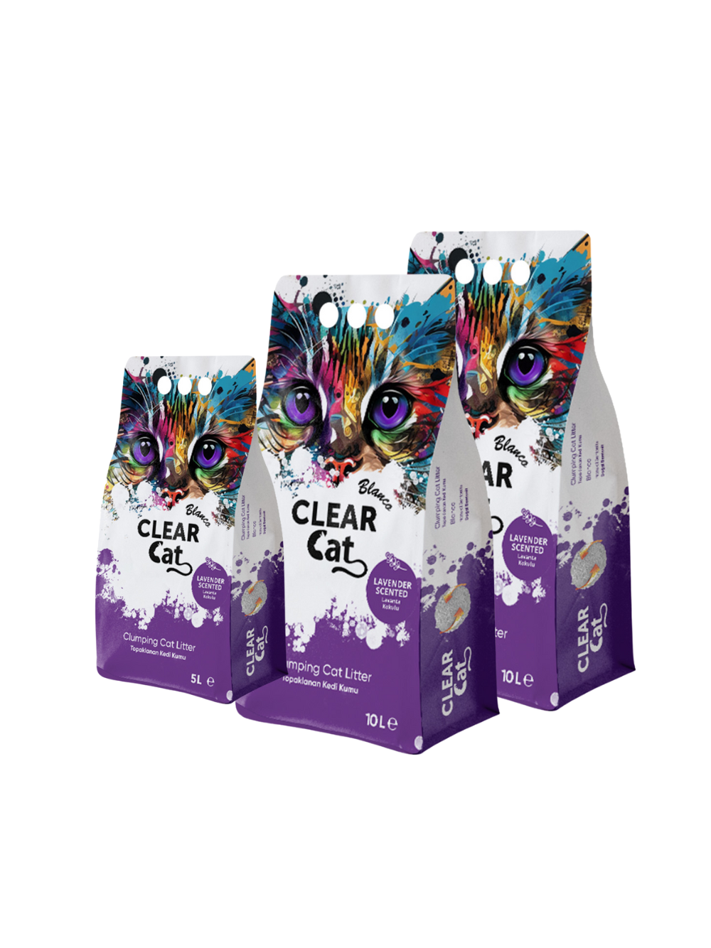 Clear Cat Blanco Lawenda żwirek bentonitowy 25l