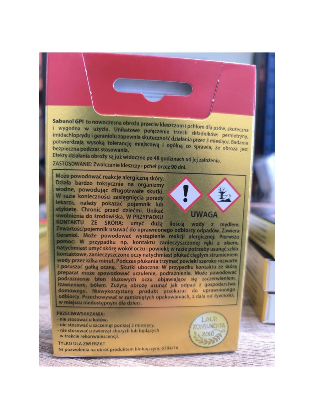 Sabunol ozdobna różowa obroża przeciw pchłom i kleszczom dla psa 50 cm+TRIXIE Szczypce do usuwania kleszczy 9cm