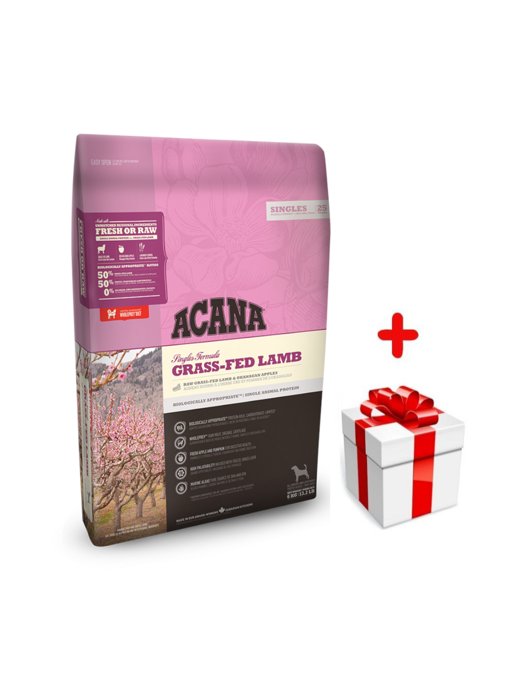ACANA Singles Grass-Fed Lamb 6kg + niespodzianka dla psa GRATIS!