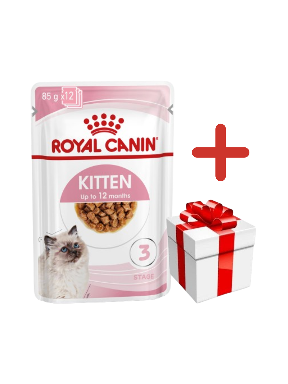 ROYAL CANIN Kitten Instinctive w sosie 12x85g karma mokra w sosie dla kociąt do 12 miesiąca życia +  NIESPODZIANKA DLA KOTA GRATIS!!