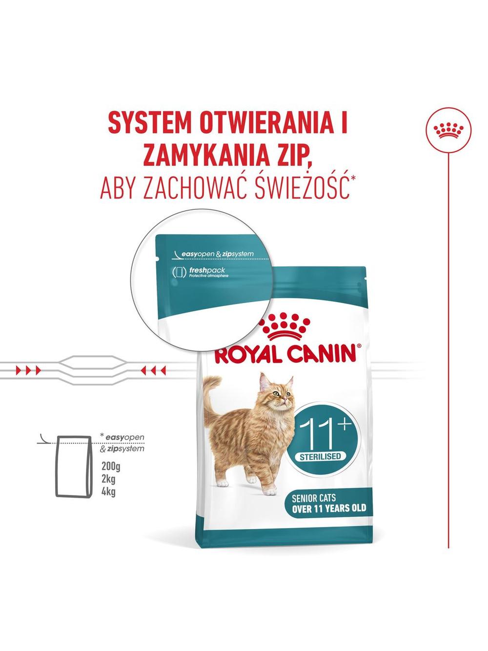 ROYAL CANIN Ageing Sterilised 11+ 4kg karma sucha dla kotów dojrzałych po 11 roku życia, sterylizowanych