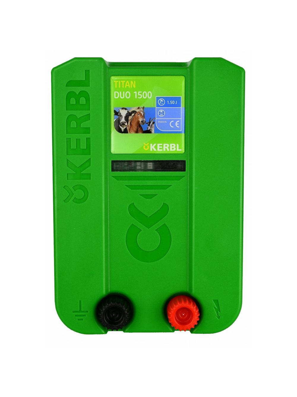 KERBL Elektryzator uniwersalny TITAN DUO 1500, dla koni, bydła i małych zwierząt, 1,5 J