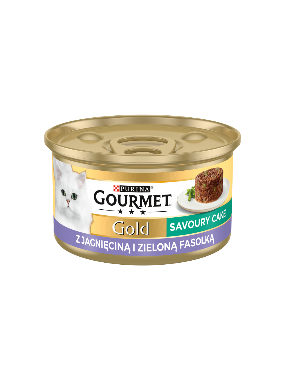 Purina Gourmet Gold Savoury Cake z jagnięciną i zieloną fasolką 72x85g