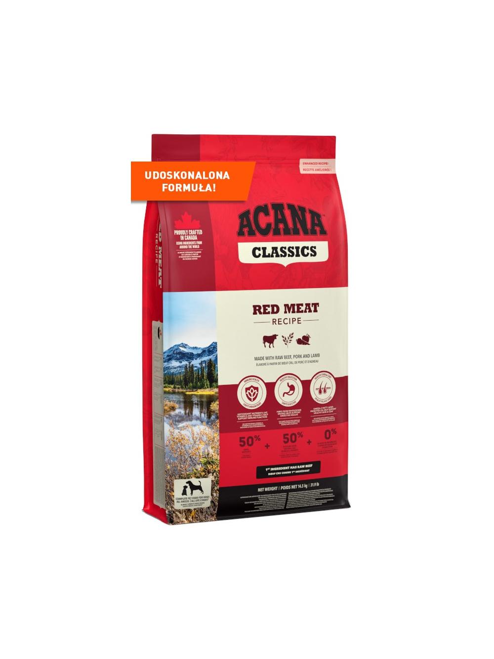 ACANA Red Meat Dog 14,5kg+ niespodzianka dla psa GRATIS!