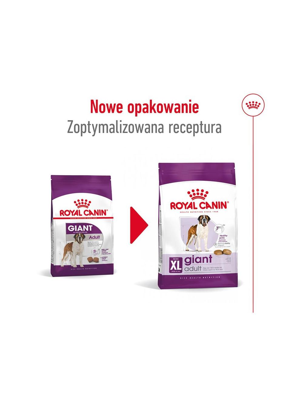 ROYAL CANIN Giant Adult 15kg karma sucha dla psów dorosłych, od 18/24 miesiąca życia, ras olbrzymich +  niespodzianka dla psa GRATIS!