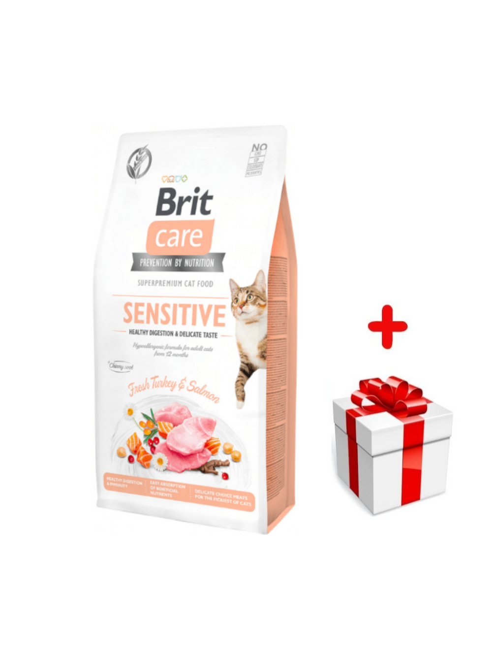 BRIT Care Cat Grain-Free Sensitive 7kg + niespodzianka dla kota GRATIS!