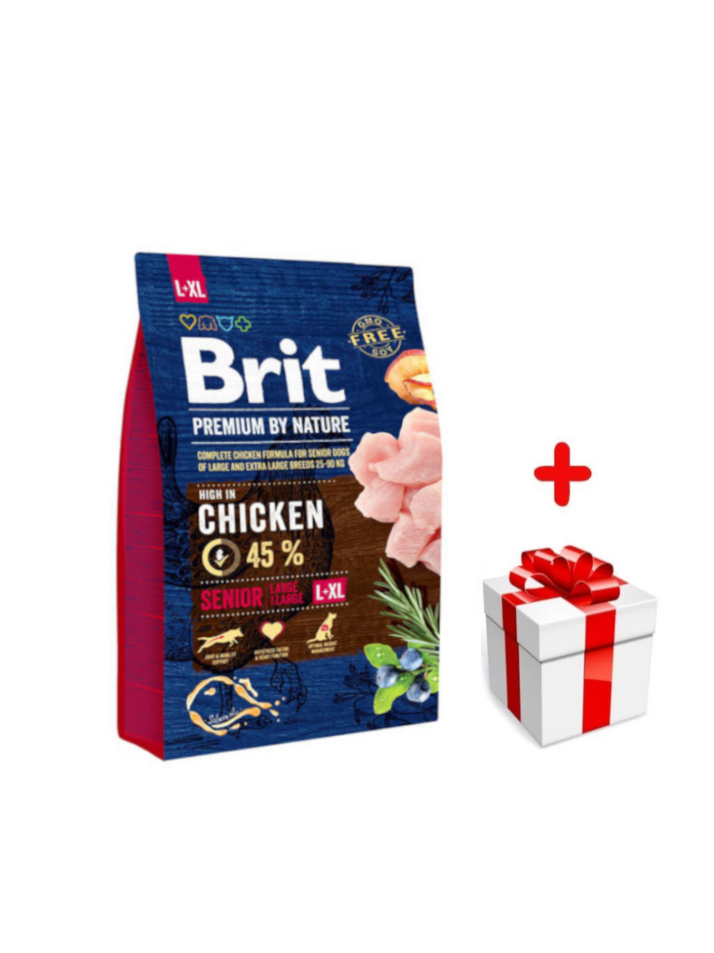 BRIT Premium By Nature Senior L+XL 3kg + niespodzianka dla psa GRATIS!