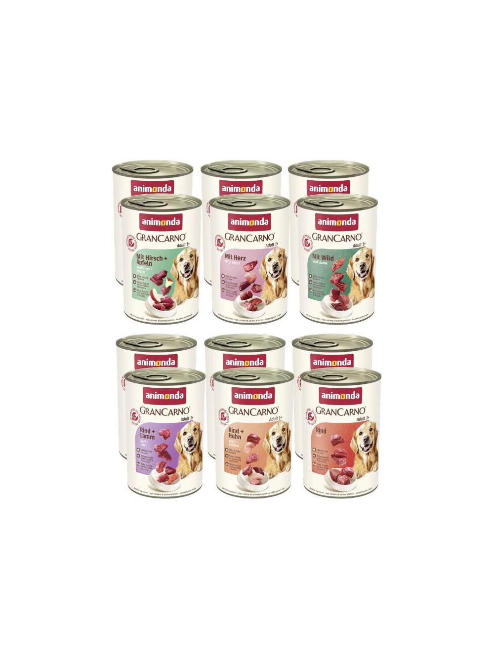 ANIMONDA GranCarno Adult Dog Mix Smaków 12x400g