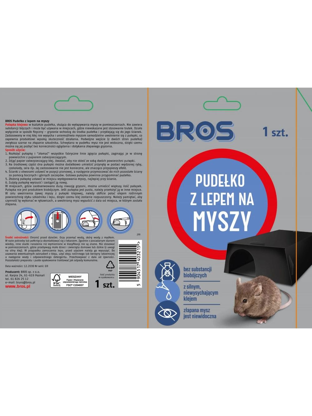 BROS - Pudełko z lepem na myszy (1szt.)