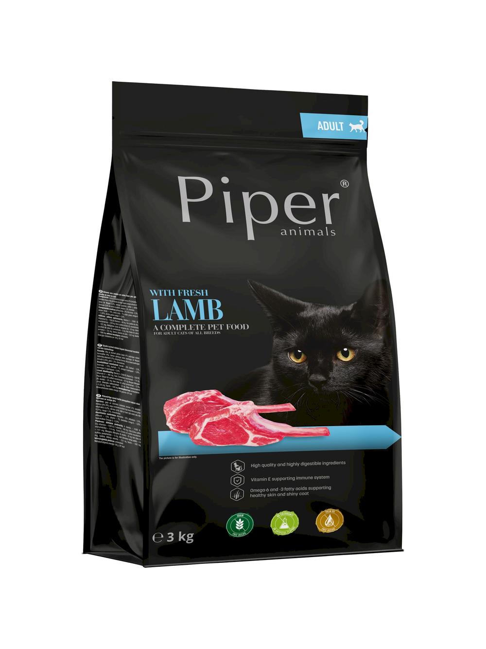 DOLINA NOTECI Piper Animals z jagnięciną dla kotów 3kg