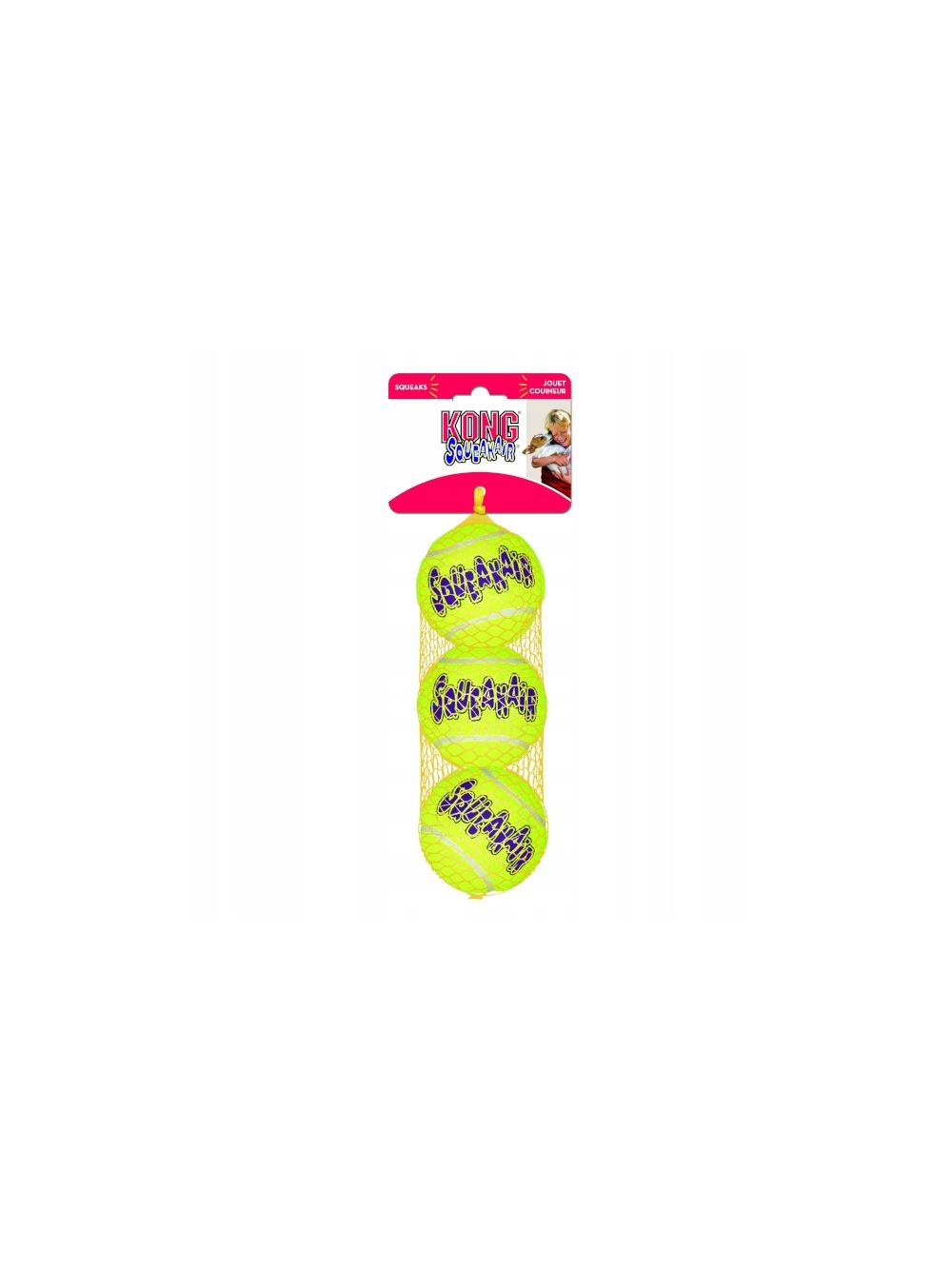 Kong SqueakAir M piłka piszcząca 3szt 6cm