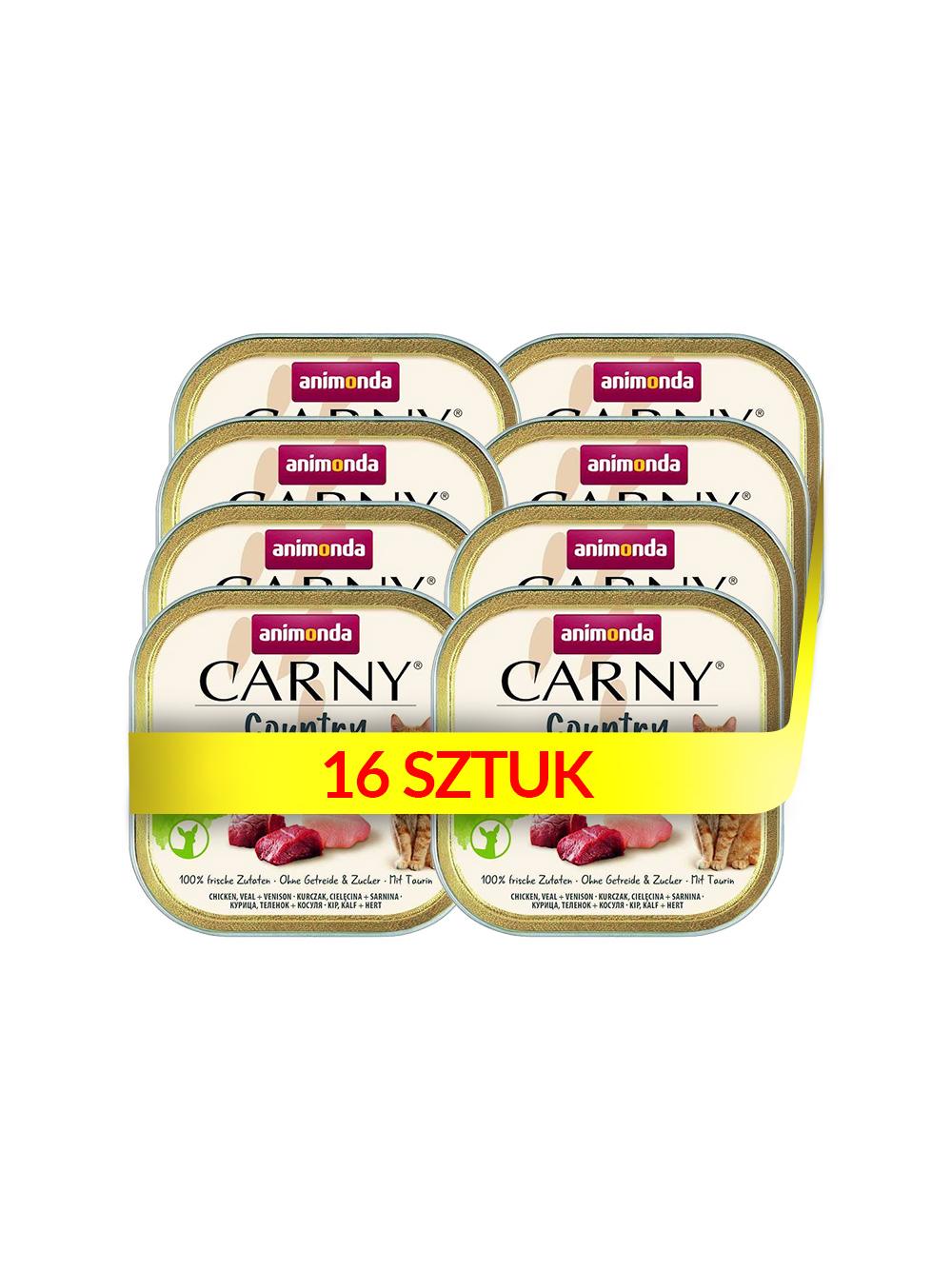 ANIMONDA Carny Country Adult Kurczak,Cielęcina i Sarna 16x100g