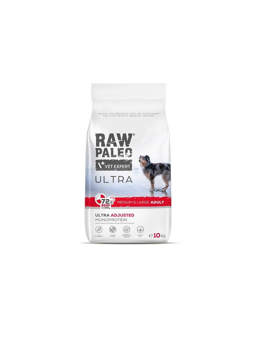 Vetexpert Raw Paleo Ultra Beef Adult Medium/ Large 10kg + niespodzianka dla psa GRATIS!!!