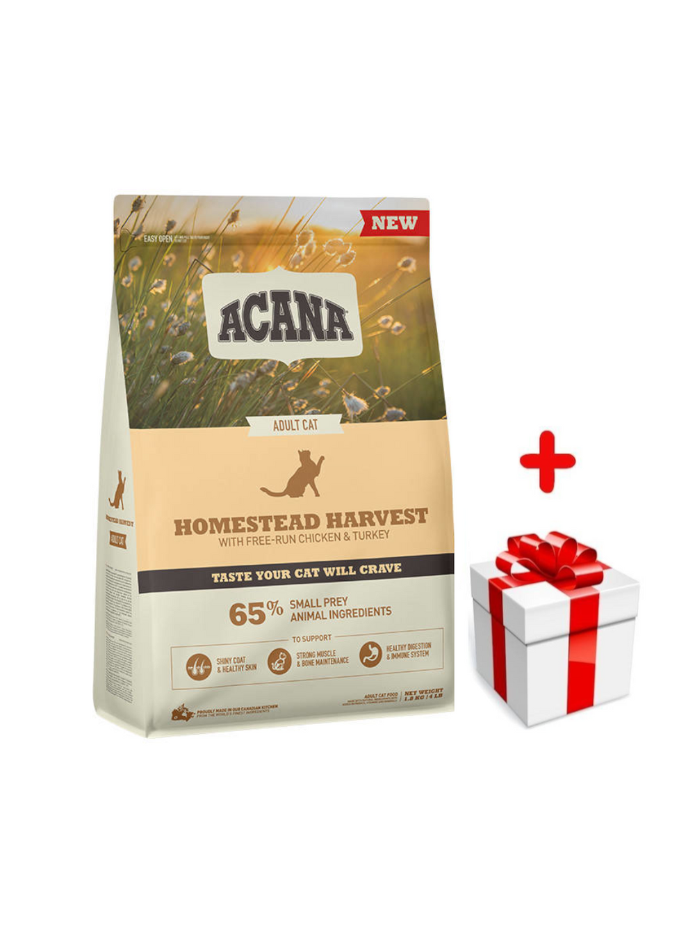 ACANA Homestead Harvest Cat 1,8kg + niespodzianka dla kota GRATIS!
