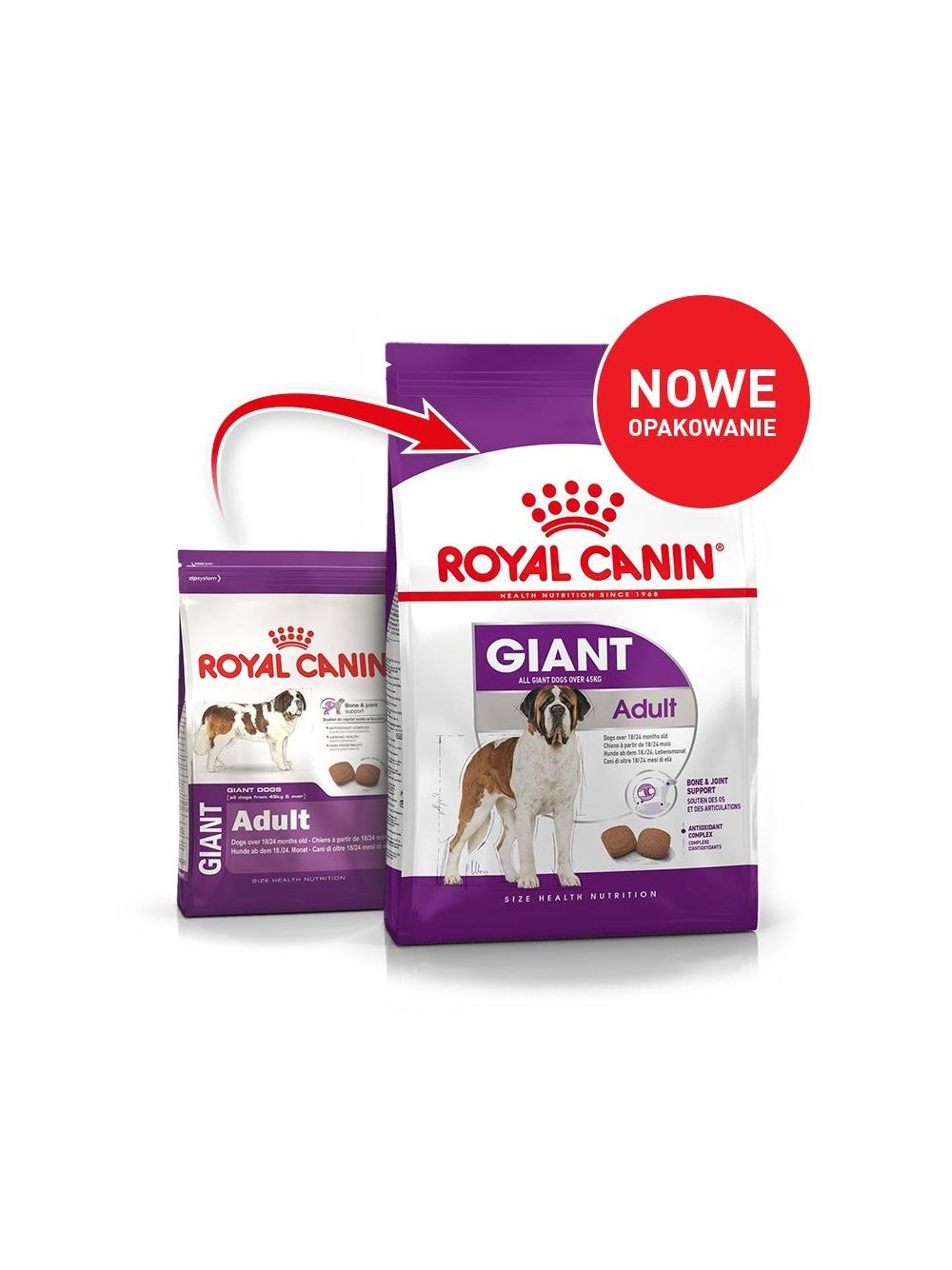 ROYAL CANIN Giant Adult 15kg karma sucha dla psów dorosłych, od 18/24 miesiąca życia, ras olbrzymich +  niespodzianka dla psa GRATIS!
