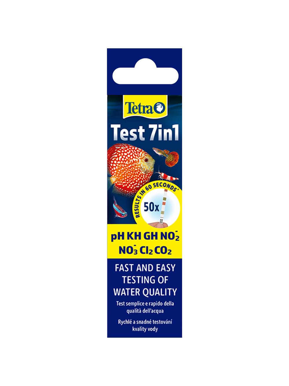 TETRA Test 7in1 Paski testowe do wody w akwarium 50szt.
